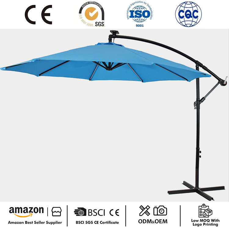 چتر پاسیو بازار معلق خورشیدی LED 10FT