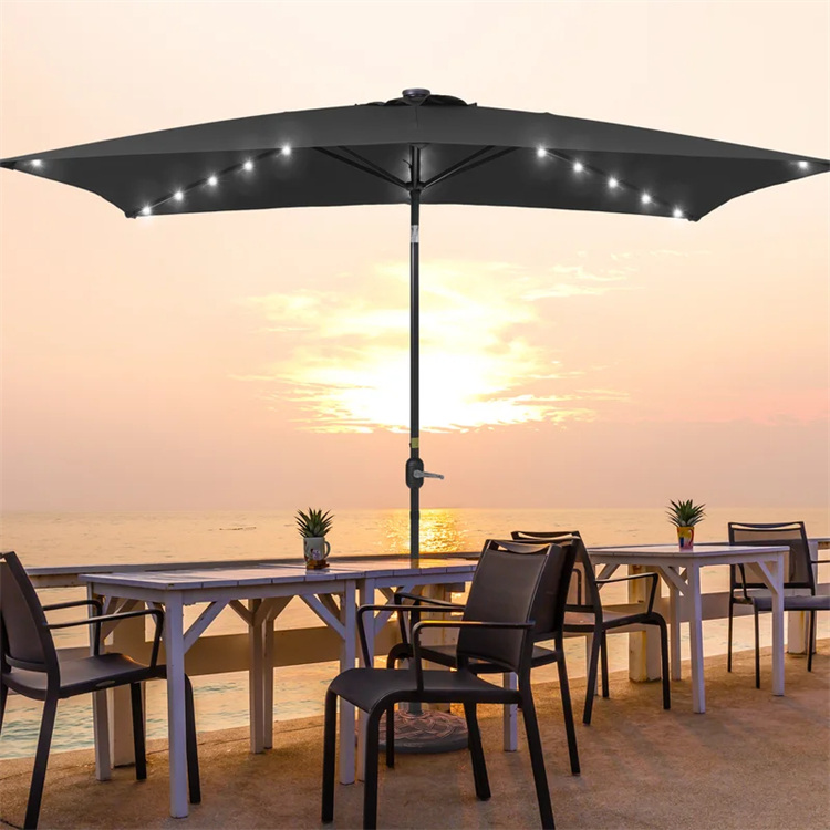 چتر بازار مستطیل شکل 10x6.5FT روشن