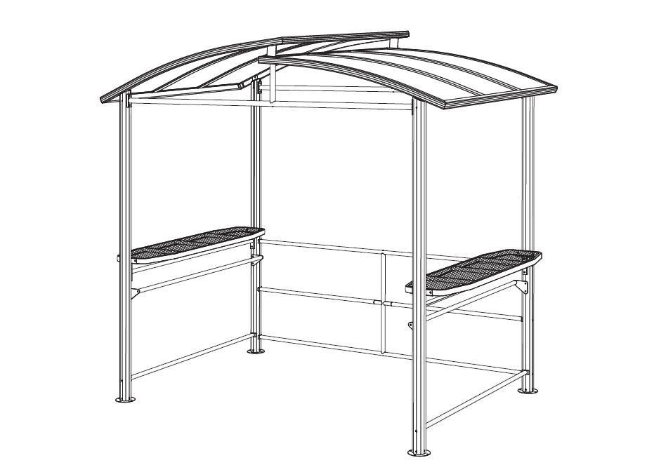 نحوه نصب BBQ gazebo 8 ft x 5 ft دستورالعمل هاردتاپ