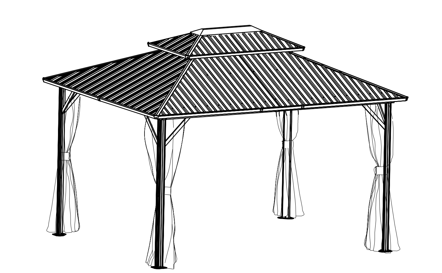 راهنمای نصب Metal Gazebo