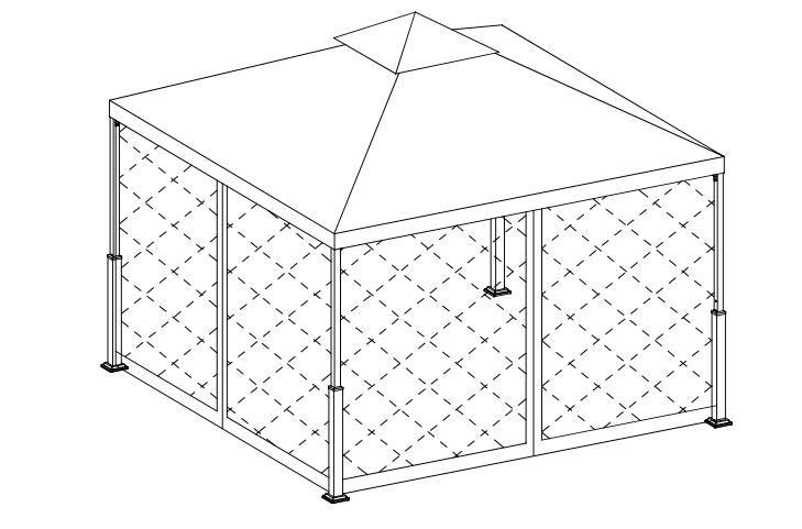 راهنمای نصب Gazebo باغ پاسیو 10X10Ft