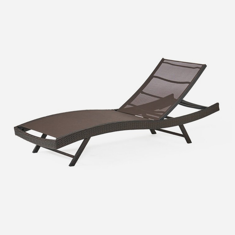 صندلی راحتی قابل تنظیم پاسیو Rattan Chaise