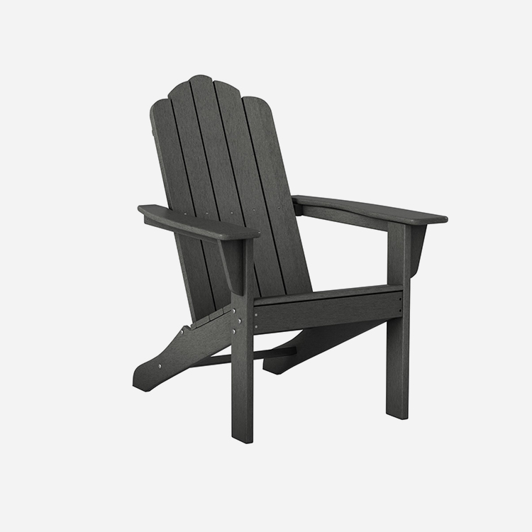 صندلی خاکستری پلی پاسیو Adirondack در فضای باز